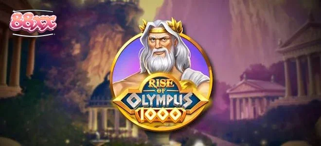Giao diện trò chơi Rise of Olympus 1000 với hình ảnh các vị thần Hy Lạp